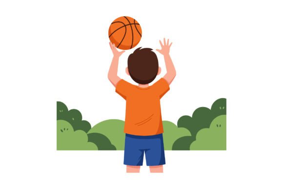 A Young Boy in an Orange Shirt Preparing Graphics and Illustrations Review