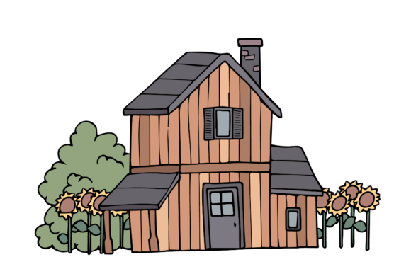 Farmhouse with Sunflowers: A Graphics and Crafts Review