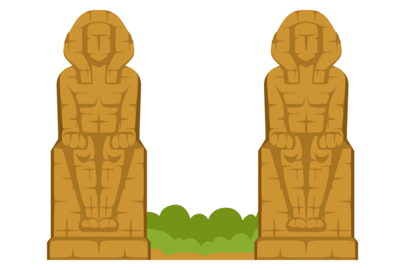 Two Statues of Men Sitting on a Stone Pedestal Graphic